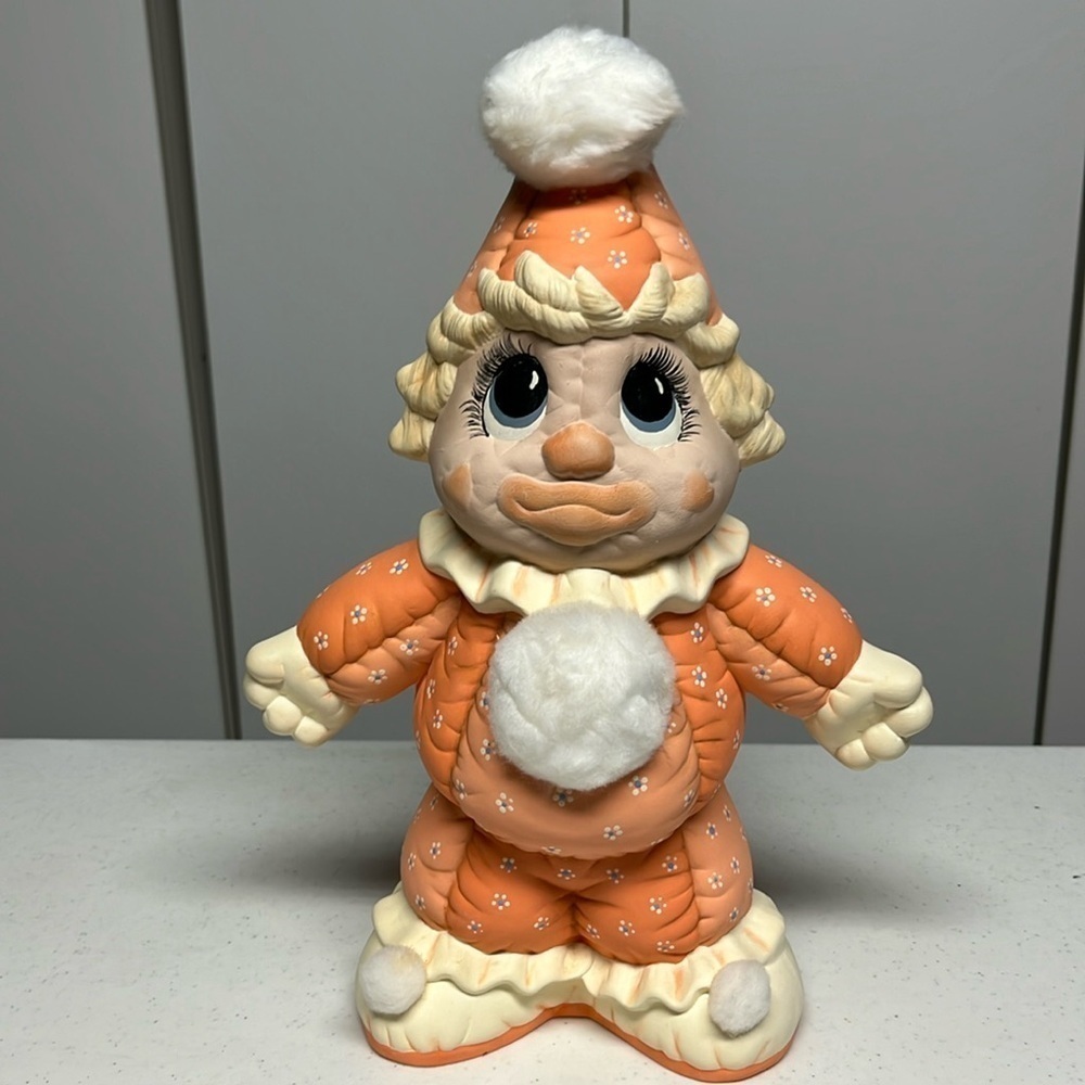Hand Crafted Ceramic Softie Clown Vintage